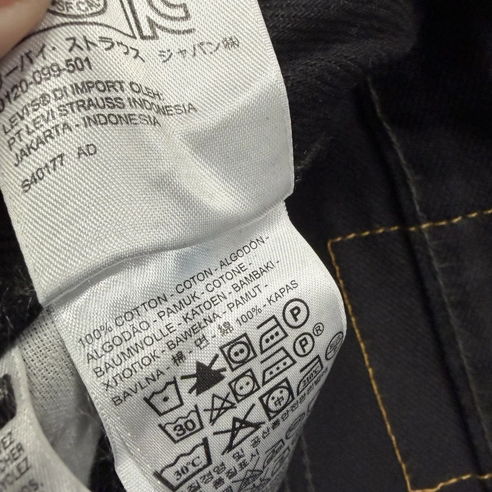 Levi's 550 Jeans Mens 36x32 Relaxed Fit Black Denim Tapered Leg Cotton USA Work